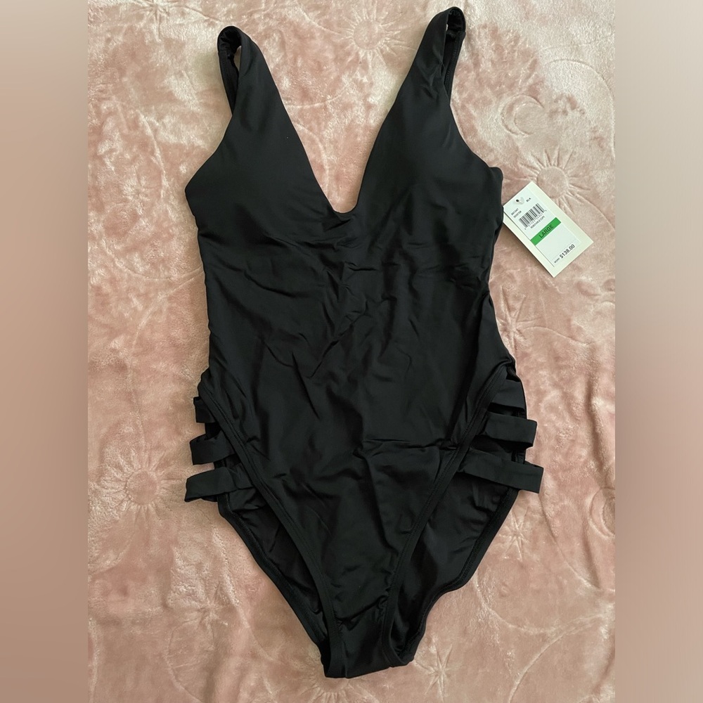 BECCA Prism High Leg One Piece Swimsuit-Scoop Neck, Open Back Design - Picture 8 of 9